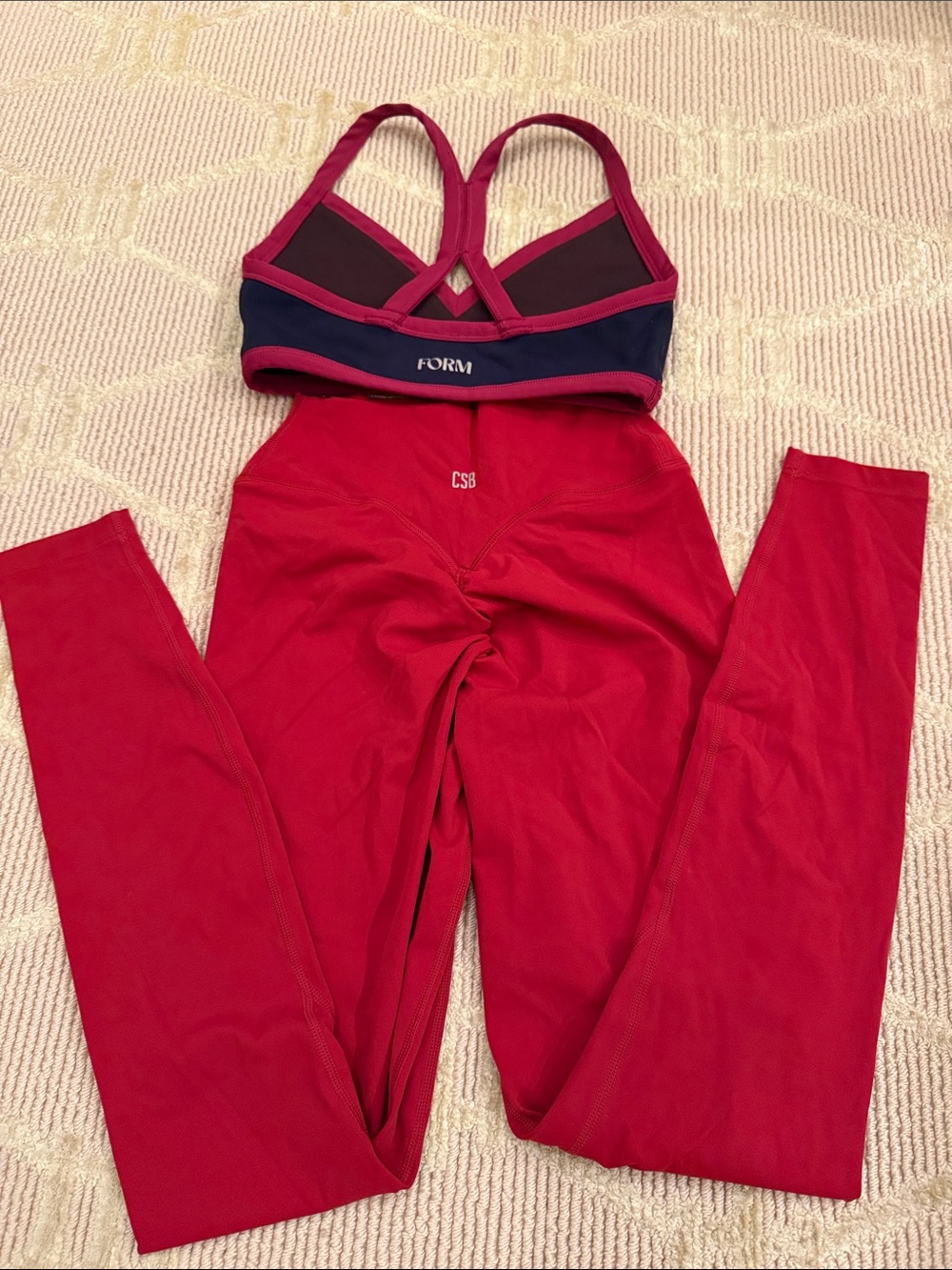 Csb leggins form Women’s Red Sports Bra & Legging Set small